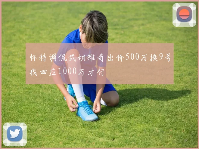 怀特调侃武切维奇出价500万换9号我回应1000万才行